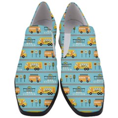 Buses-cartoon-pattern-vector Women Slip On Heel Loafers by Jancukart