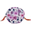Purple-flower-butterfly-with-watercolor-seamless-pattern Drawstring Bucket Bag View3