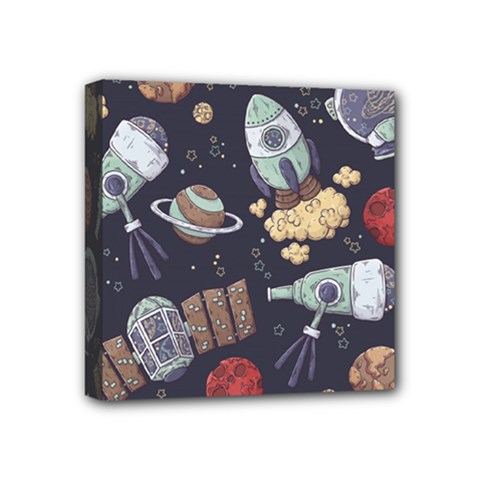Hand-drawn-pattern-space-elements-collection Mini Canvas 4  X 4  (stretched) by Jancukart