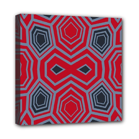 Abstract Pattern Geometric Backgrounds  Mini Canvas 8  X 8  (stretched) by Eskimos