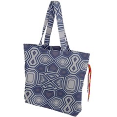 Abstract Pattern Geometric Backgrounds Drawstring Tote Bag by Eskimos
