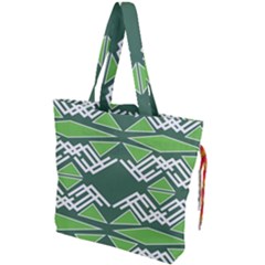 Abstract Pattern Geometric Backgrounds  Drawstring Tote Bag by Eskimos