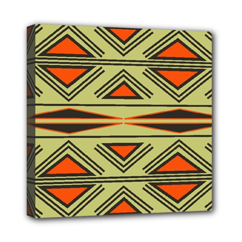 Abstract Pattern Geometric Backgrounds Mini Canvas 8  X 8  (stretched) by Eskimos