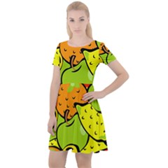 Fruit Food Wallpaper Cap Sleeve Velour Dress  by Dutashop