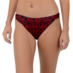 Micro Blood Red Cats Band Bikini Bottom by NerdySparkleGoth