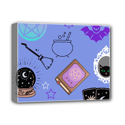 Pastel Goth Witch Blue Deluxe Canvas 14  X 11  (stretched) by NerdySparkleGoth