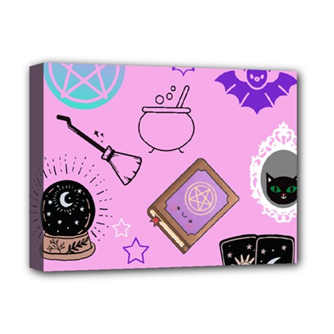 Pastel Goth Witch Pink Deluxe Canvas 16  X 12  (stretched)  by NerdySparkleGoth