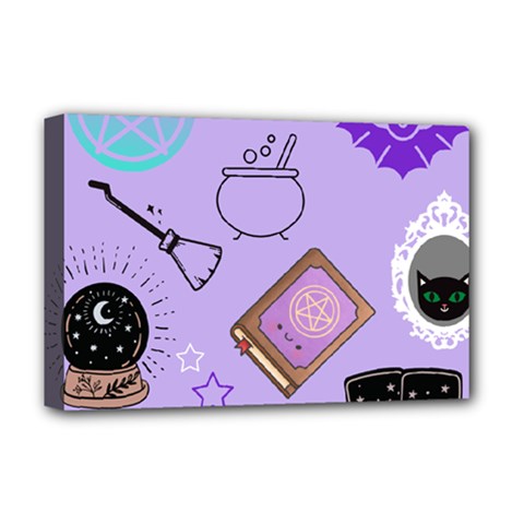 Pastel Goth Witch Purple Deluxe Canvas 18  X 12  (stretched) by NerdySparkleGoth