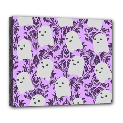 Purple Ghosts Deluxe Canvas 24  X 20  (stretched) by NerdySparkleGoth