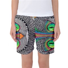 Alice In Wonderland Cat Women s Basketball Shorts by artworkshop