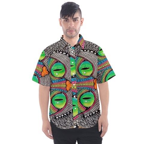 Alice In Wonderland Cat Men s Short Sleeve Shirt by artworkshop