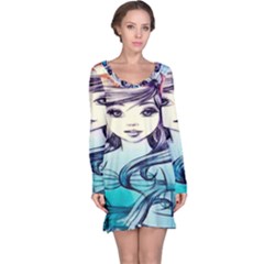 Beautifull Ariel Little Mermaid  Painting Long Sleeve Nightdress by artworkshop