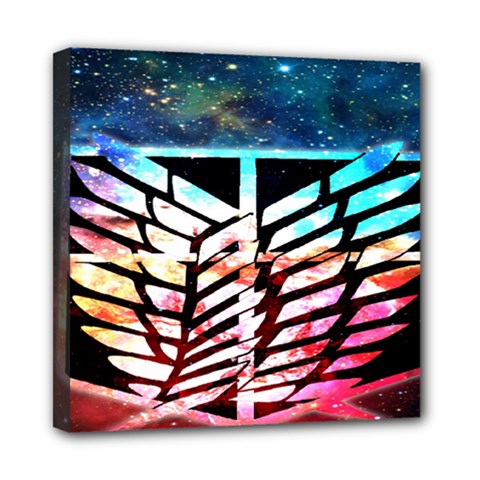 Attack On Titan Shingeki Galaxy Mini Canvas 8  X 8  (stretched) by artworkshop