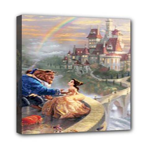 Beauty And The Beast Castle Mini Canvas 8  X 8  (stretched) by artworkshop
