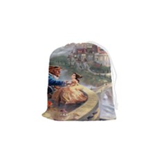 Beauty And The Beast Castle Drawstring Pouch (small) by artworkshop