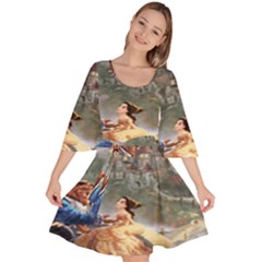 Beauty And The Beast Castle Velour Kimono Dress by artworkshop