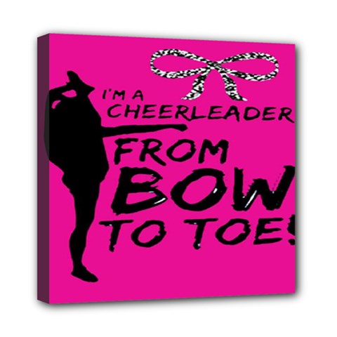 Bow To Toe Cheer Mini Canvas 8  X 8  (stretched) by artworkshop