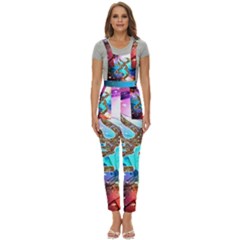 Browning Deer Glitter Galaxy Women s Pinafore Overalls Jumpsuit by artworkshop