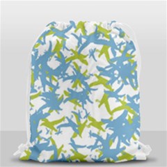 Birds Silhouette Motif Random Pattern Drawstring Bag (small) by dflcprintsclothing