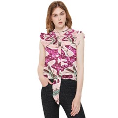 Browning Deer Glitter Frill Detail Shirt by artworkshop