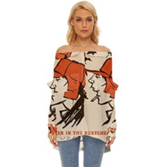 Catcher In The Rye Off Shoulder Chiffon Pocket Shirt by artworkshop