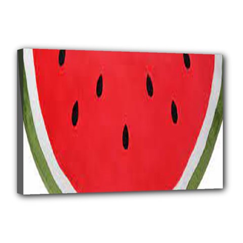Watermelon Pillow Fluffy Canvas 18  X 12  (stretched) by artworkshop