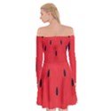 Watermelon Pillow Fluffy Off Shoulder Skater Dress View2