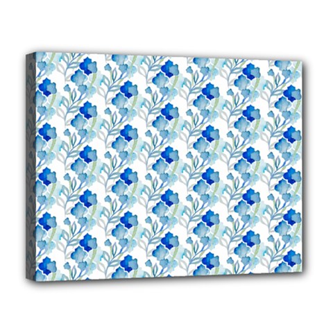 Flowers Pattern Canvas 14  X 11  (stretched) by Sparkle