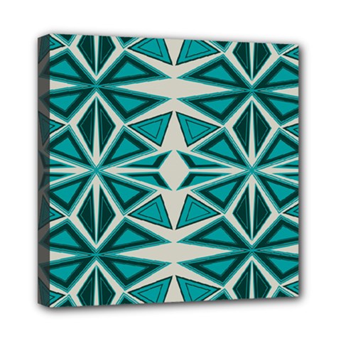 Abstract Pattern Geometric Backgrounds  Mini Canvas 8  X 8  (stretched) by Eskimos
