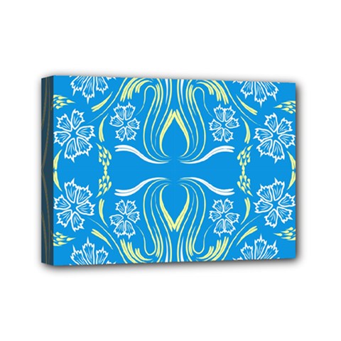 Folk Flowers Print Floral Pattern Ethnic Art Mini Canvas 7  X 5  (stretched) by Eskimos