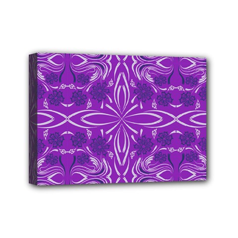 Folk Flowers Print Floral Pattern Ethnic Art Mini Canvas 7  X 5  (stretched) by Eskimos