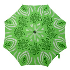 Folk Flowers Print Floral Pattern Ethnic Art Hook Handle Umbrellas (small) by Eskimos
