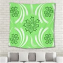 Folk flowers print Floral pattern Ethnic art Square Tapestry (Large) View2