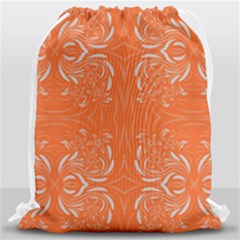 Folk Flowers Print Floral Pattern Ethnic Art Drawstring Bag (large) by Eskimos