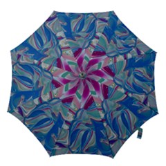 The Painted Shell Hook Handle Umbrellas (large) by kaleidomarblingart