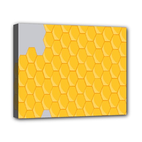 Hexagons Yellow Honeycomb Hive Bee Hive Pattern Canvas 10  X 8  (stretched) by artworkshop