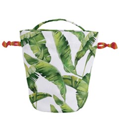 Sheets Tropical Plant Palm Summer Exotic Drawstring Bucket Bag by artworkshop