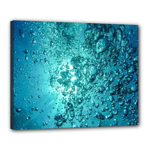 Bubbles Water Bub Canvas 20  X 16  (stretched) by artworkshop