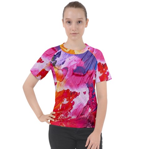 Colorful Painting Women s Sport Raglan Tee by artworkshop