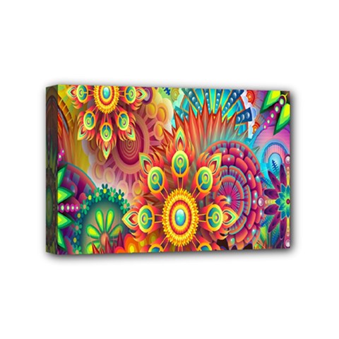 Mandalas Colorful Abstract Ornamental Mini Canvas 6  X 4  (stretched) by artworkshop