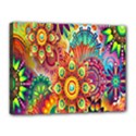Mandalas Colorful Abstract Ornamental Canvas 16  x 12  (Stretched) View1