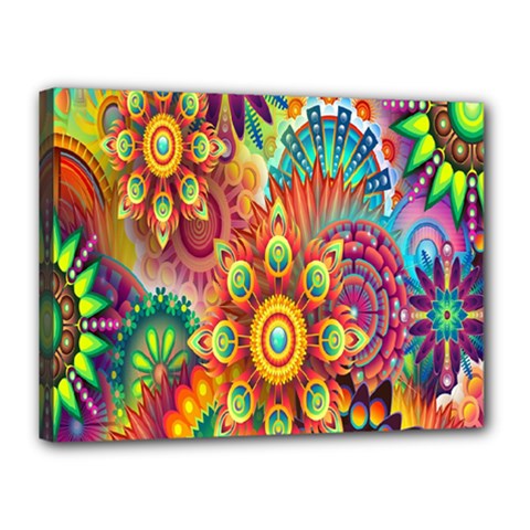 Mandalas Colorful Abstract Ornamental Canvas 16  X 12  (stretched) by artworkshop