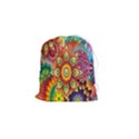 Mandalas Colorful Abstract Ornamental Drawstring Pouch (Small) View1