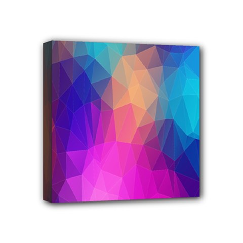 Triangles Polygon Color Mini Canvas 4  X 4  (stretched) by artworkshop