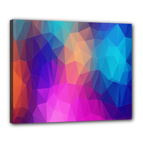 Triangles Polygon Color Canvas 20  X 16  (stretched) by artworkshop