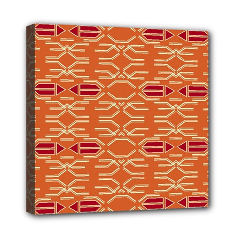 Abstract Pattern Geometric Backgrounds  Mini Canvas 8  X 8  (stretched) by Eskimos