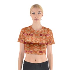 Abstract Pattern Geometric Backgrounds  Cotton Crop Top by Eskimos