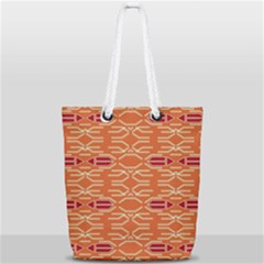 Abstract Pattern Geometric Backgrounds  Full Print Rope Handle Tote (small) by Eskimos