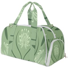 Folk Flowers Print Floral Pattern Ethnic Art Burner Gym Duffel Bag by Eskimos