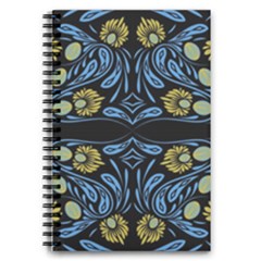 Folk Flowers Print Floral Pattern Ethnic Art 5 5  X 8 5  Notebook by Eskimos
